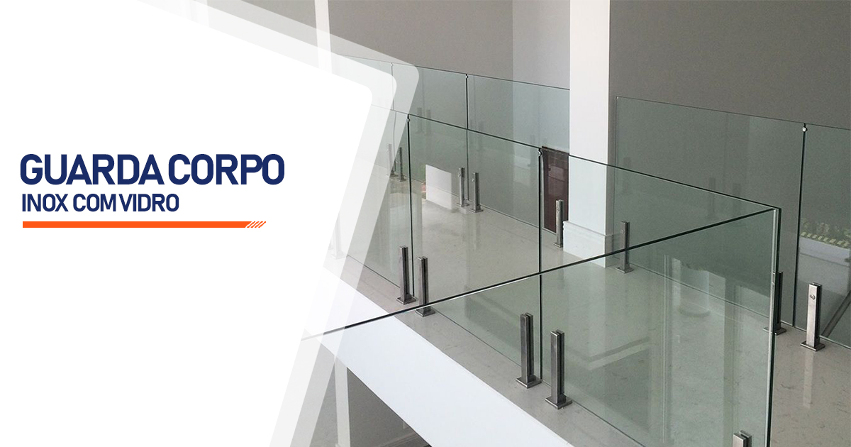 Guarda Corpo de Inox com Vidro  Salvador